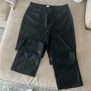 Loft Straight Leg Pleather Pants